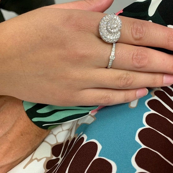 Conscious Round 14K Gold, Rosegold or Whitegold Ring w. Diamonds