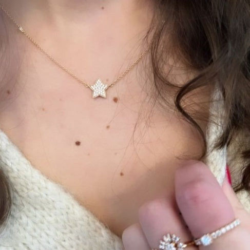 Star Universe 18K Gold, Rosegold or Whitegold Necklace