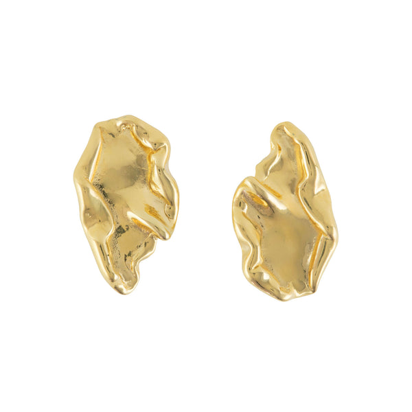 Wave Gold Plated Studs