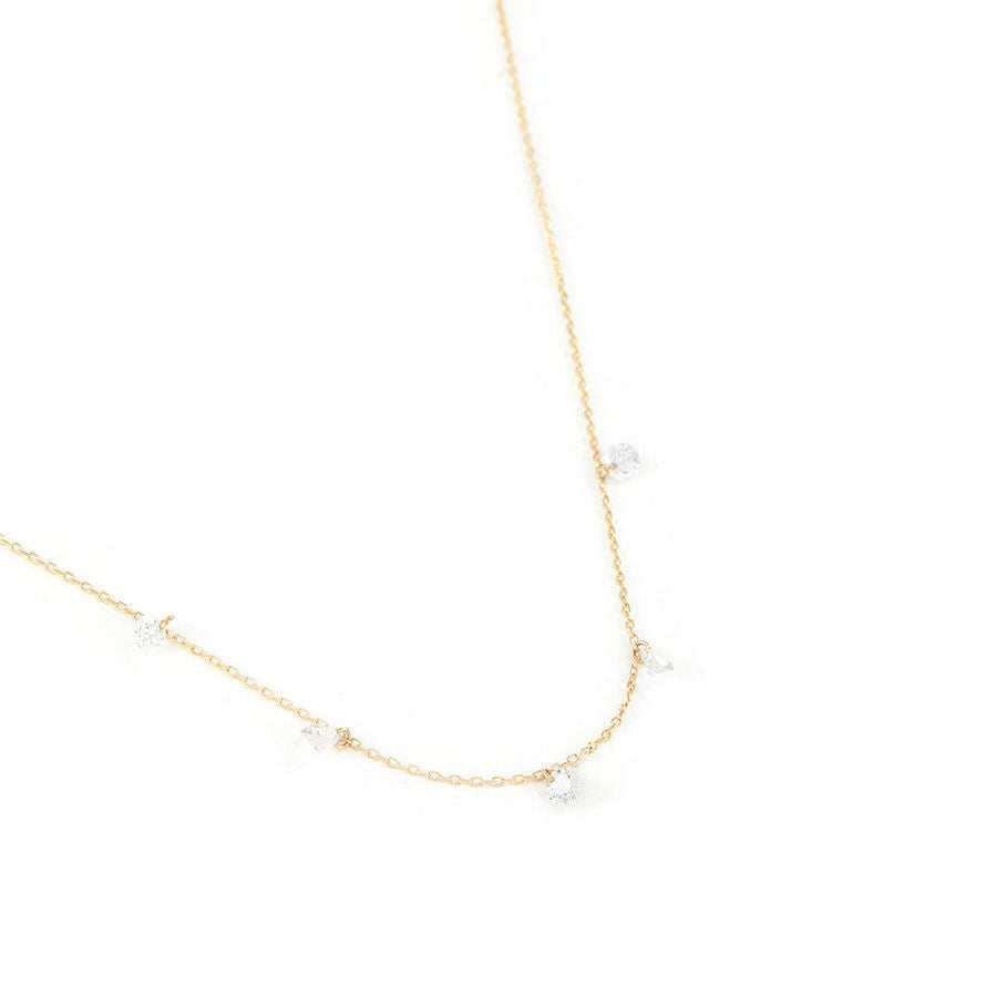 Danaé 18K Gold, Whitegold or Rosegold Necklace w. Diamonds, 0.45 ct