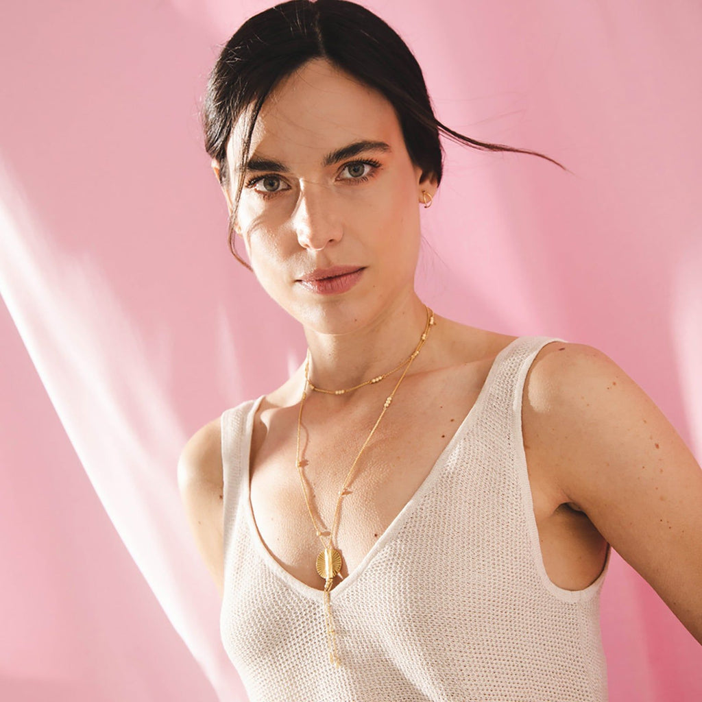 Kalinda 18K Gold Plated Necklace