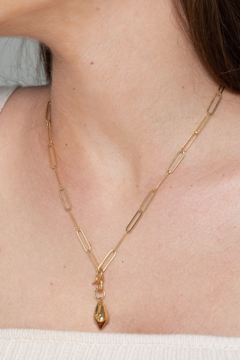 Columbell chain 18K Gold Plated Necklace