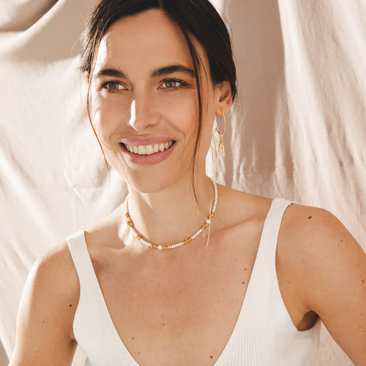 Collar Greta 18K Forgyldt Halskæde m. Perler