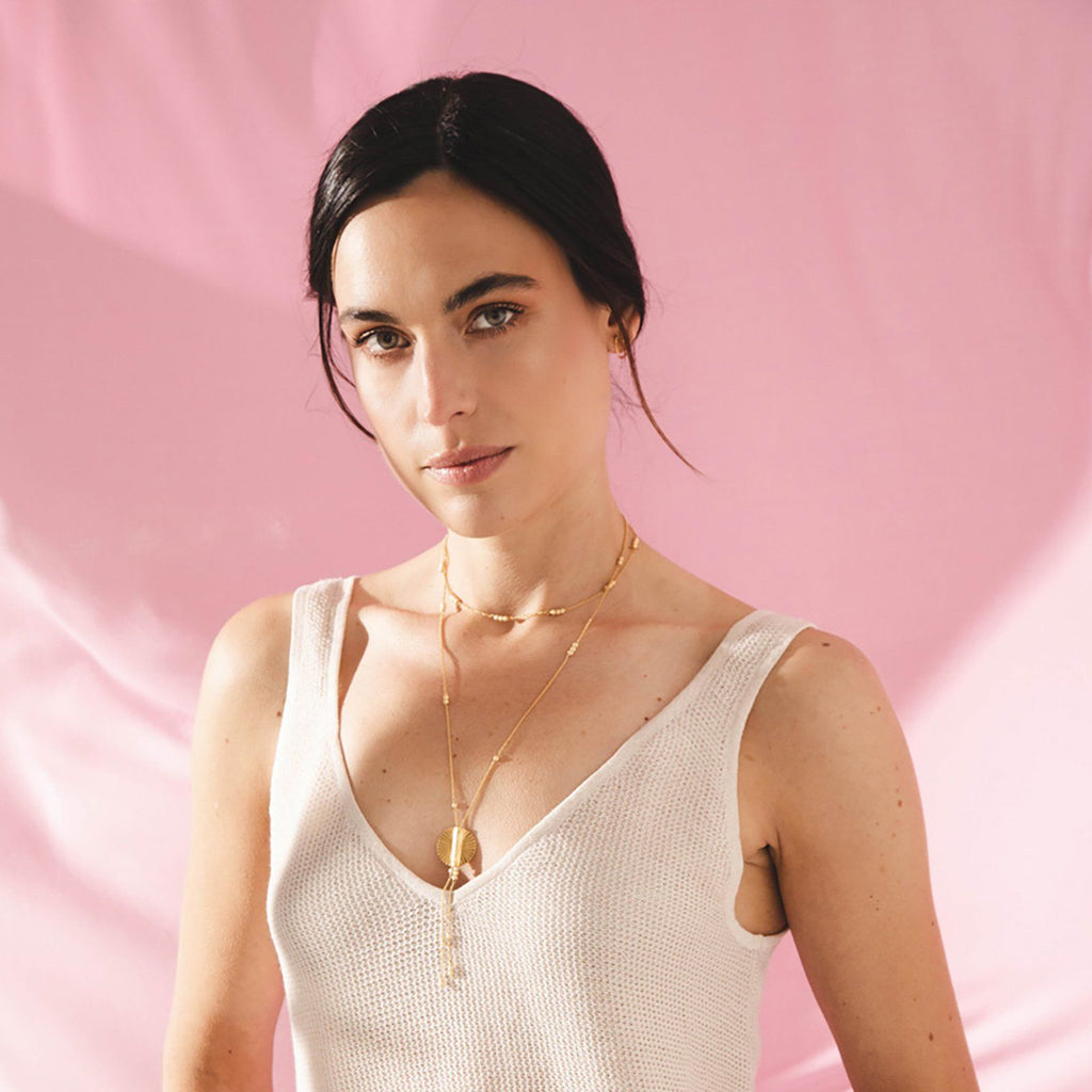 Kalinda 18K Gold Plated Necklace