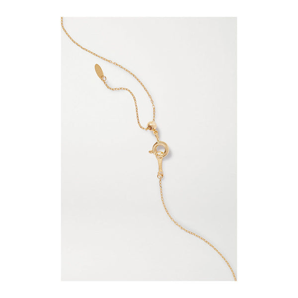 Danaé Baguette Cut 18K Gold Necklace w. Diamonds