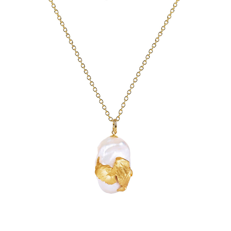 Cordelia Gold Plated Necklace w. Pearl