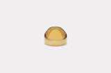 IX Cushion Signet Charoite Ring Gold Plated