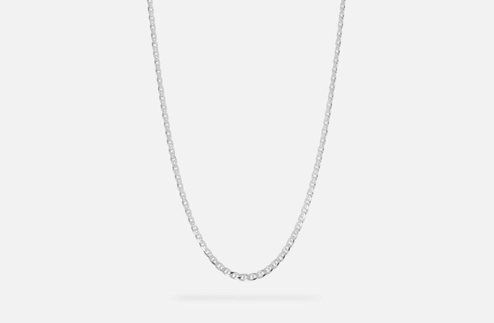 IX Curb Marina Sølv Kæde