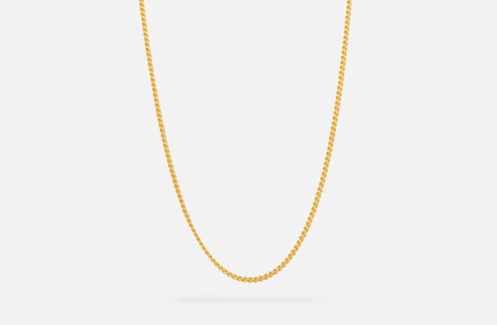 IX Curb Medi Gold Plated Necklace