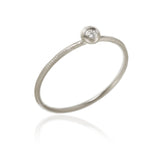 Delphis Silver Ring w. Diamond