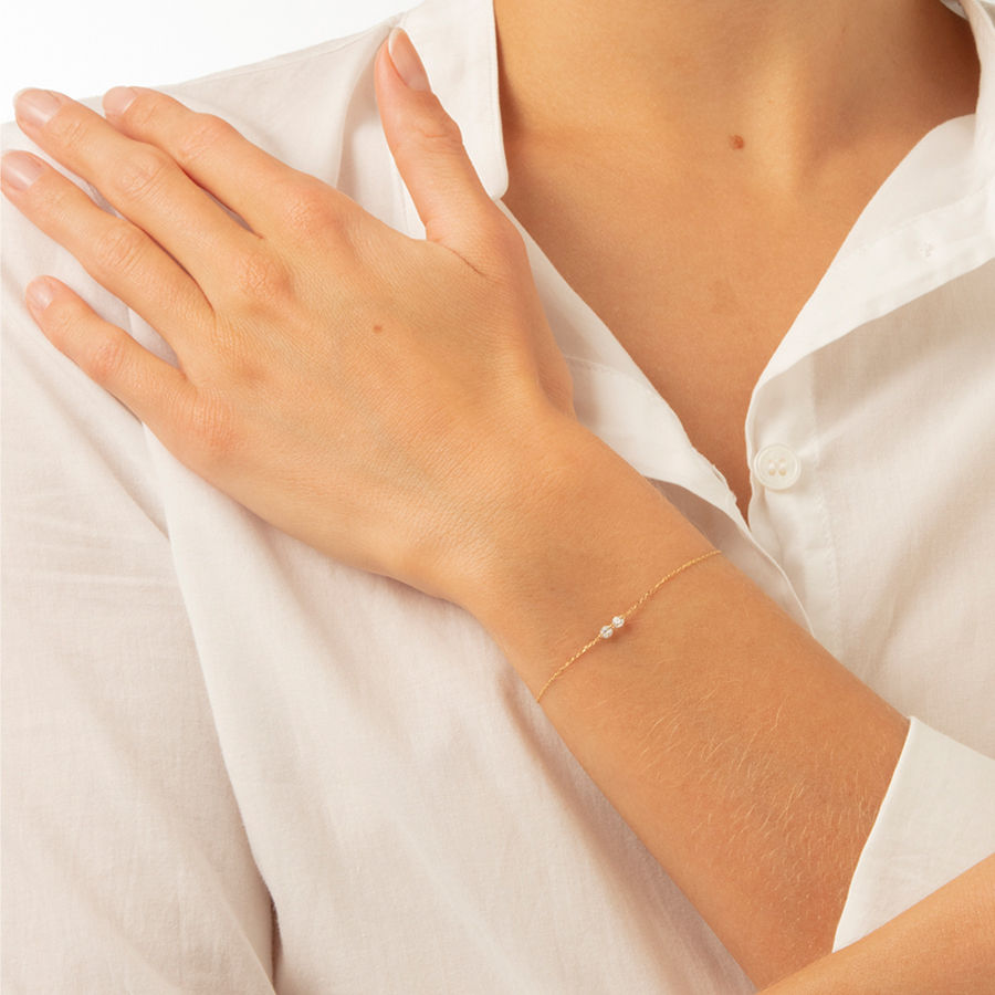 Danaé 18K Gold or Whitegold Bracelet w. Diamonds