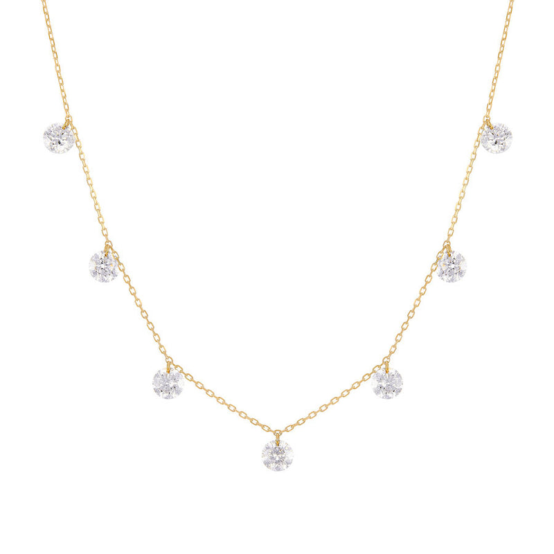 Doves: Celestia Hanging Stars Diamond White Gold Necklace