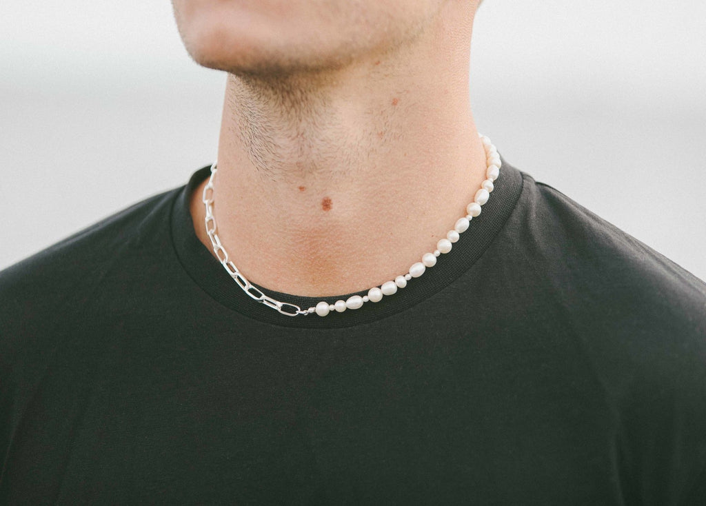 IX Uniqio Perle Halskæde Sølv