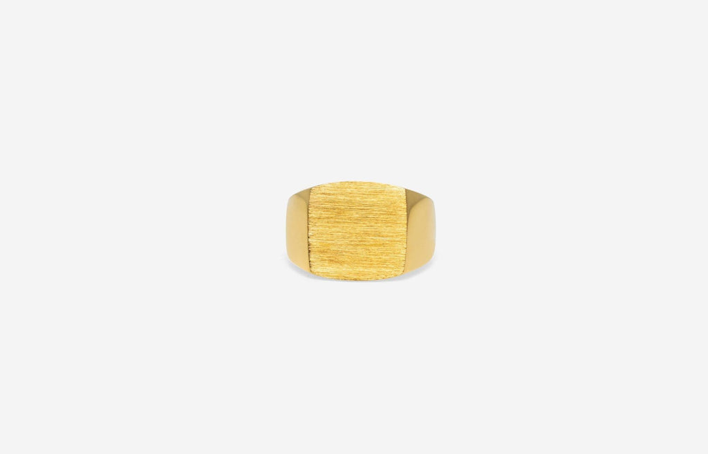 IX Tribute Gold Plated Signet Ring