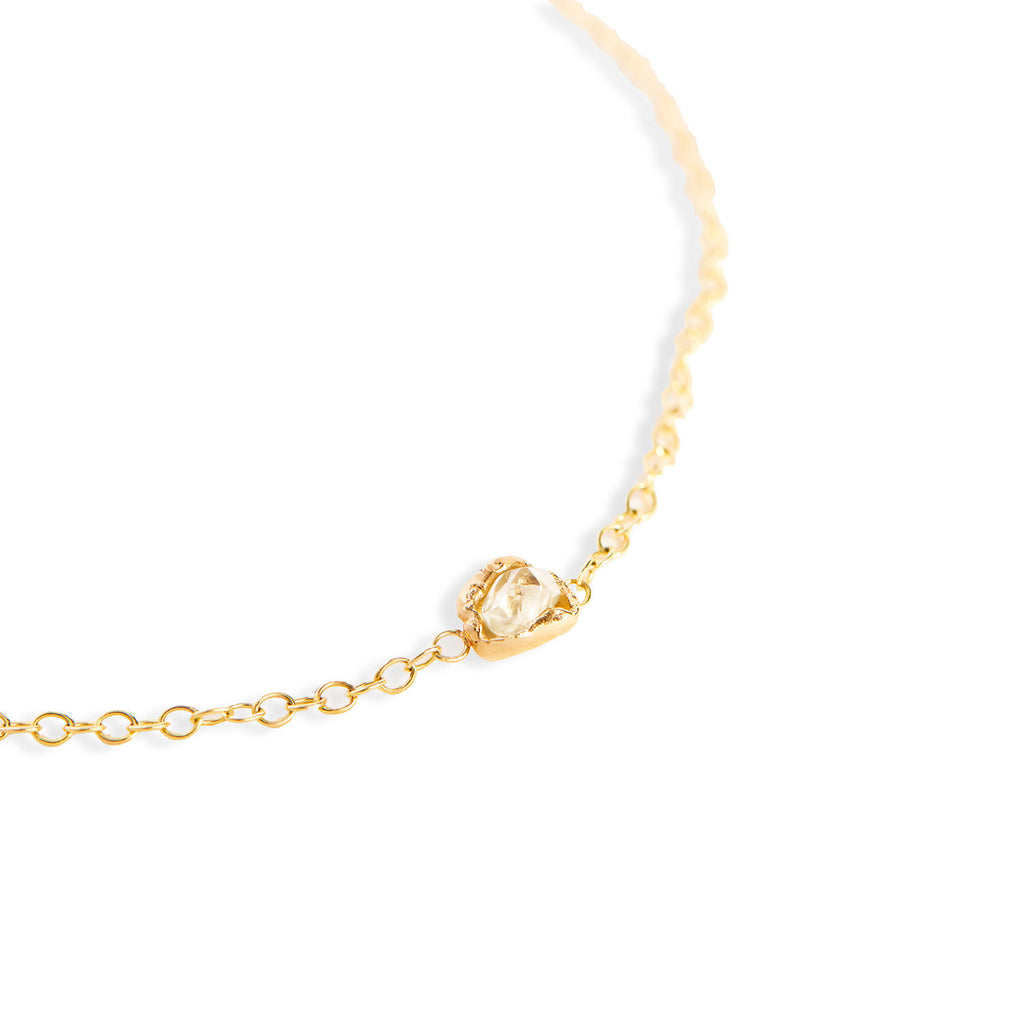 9K Guld Armbånd m. Ocean Diamant