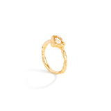 9K Gold Ring w. Ocean Diamond