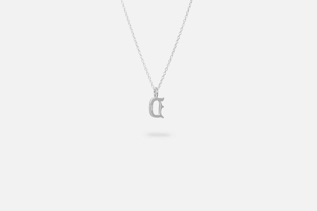 IX D Letter Silver Pendant
