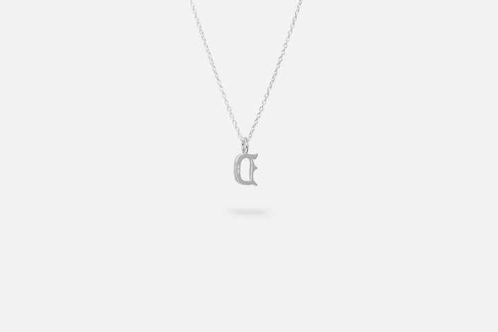 IX D Letter Silver Pendant