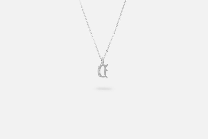 IX D Letter Silver Pendant