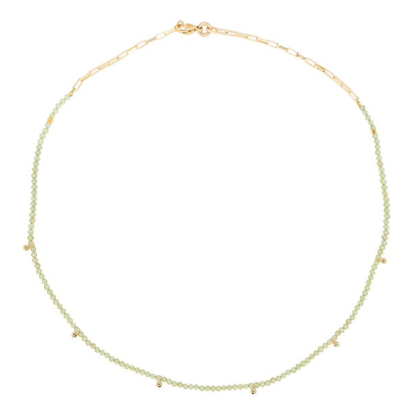 Peridot Gold Plated Necklace w. Peridot
