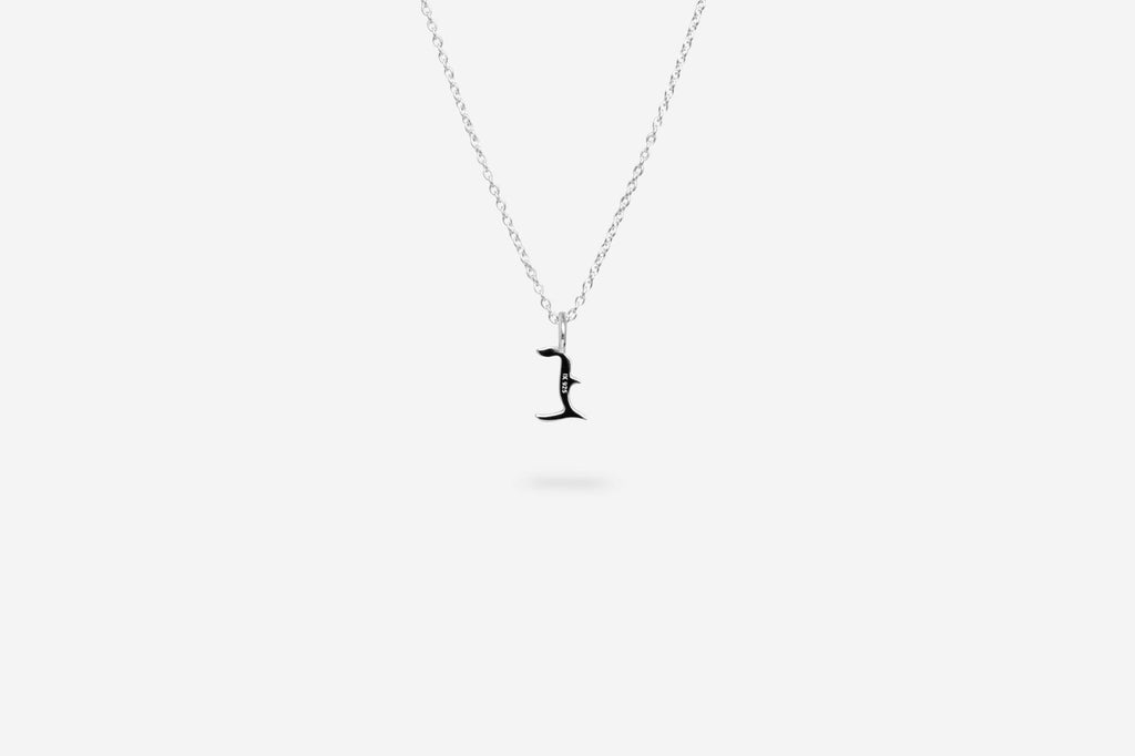 IX L Letter Silver Pendant