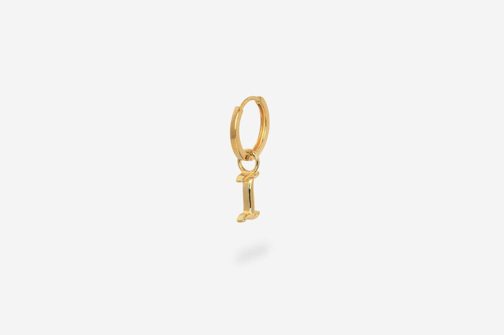 IX I Letter 22K Gold Plated Pendant