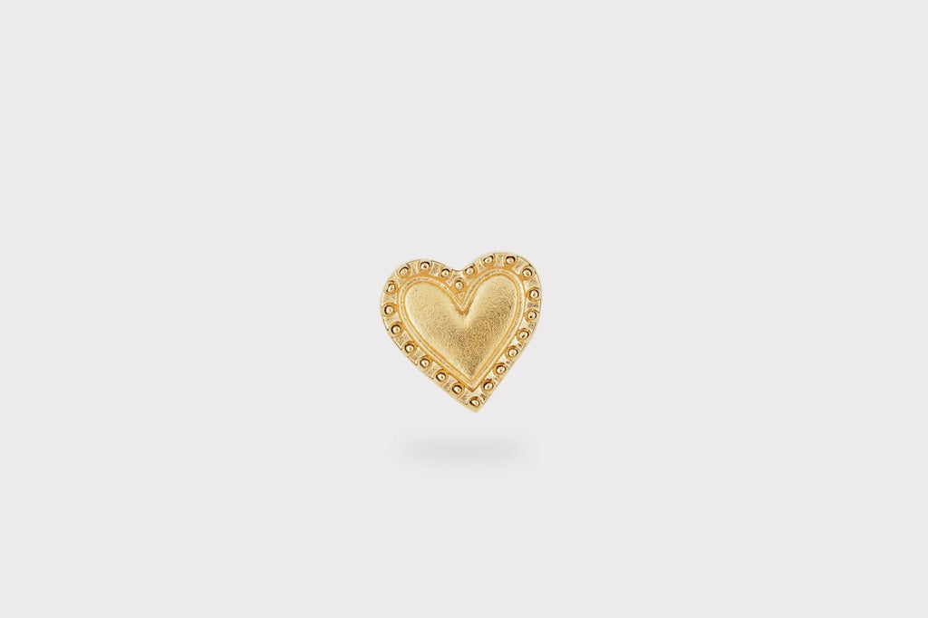 IX Heart vedhæng Forgyldt