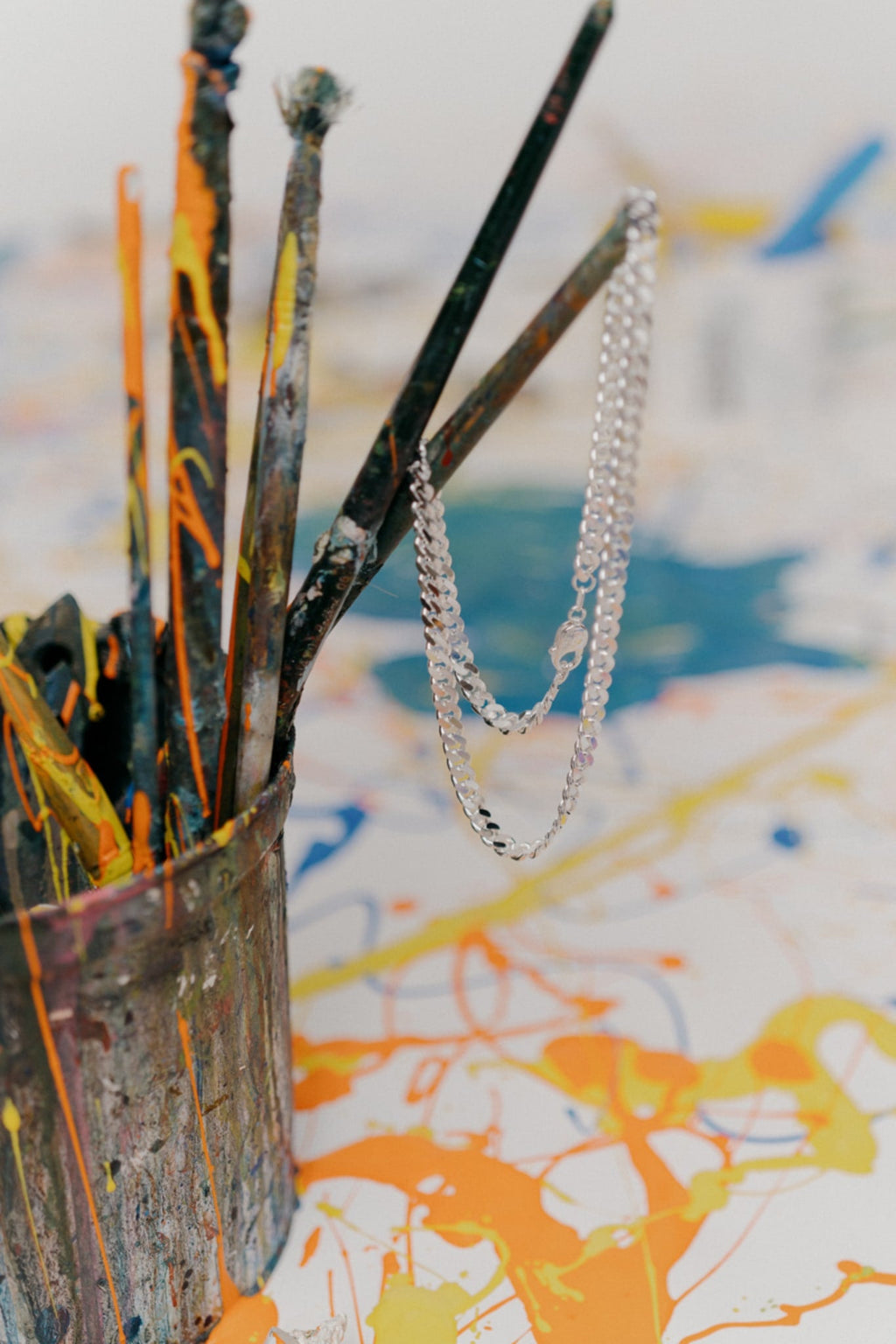 IX Curb Silver Necklace