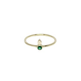 Emerald Tears Ring Guld, Grøn Smaragd