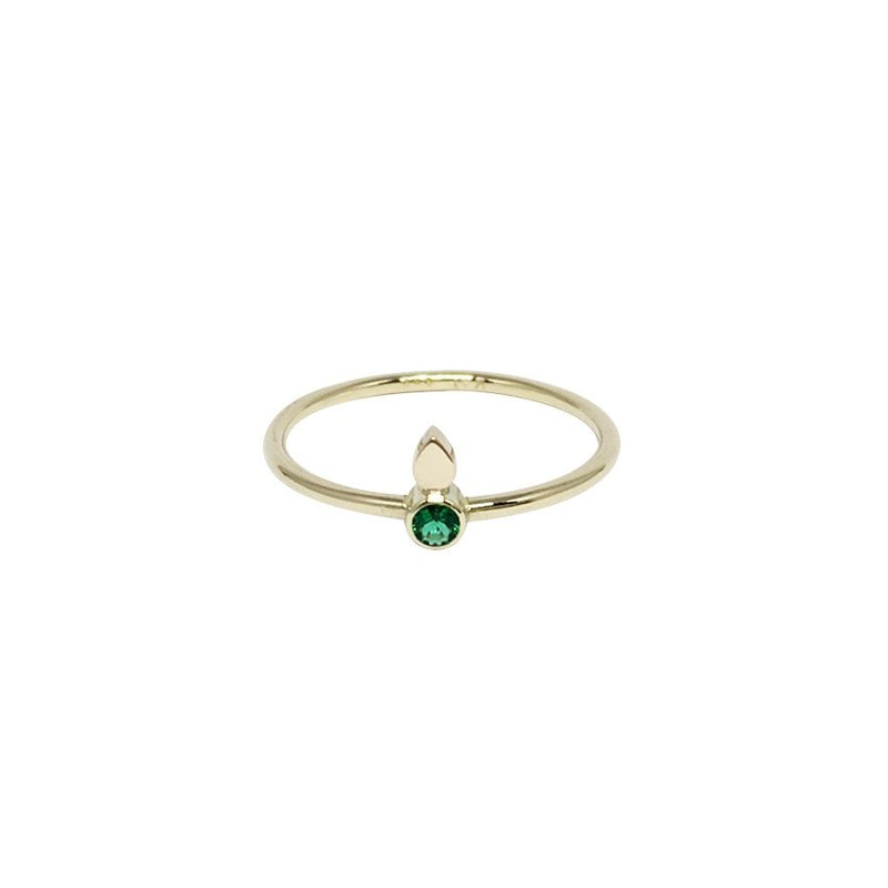 Emerald Tears Ring Guld, Grøn Smaragd