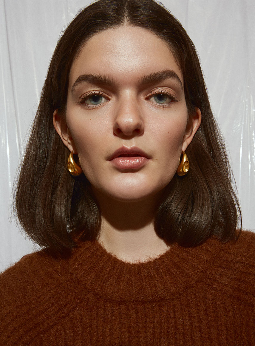 Drop 14K Gold Plated Hoops