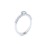 Duo+ Forlovelse 14K Hvidguld Ring m. Lab-Grown Diamanter