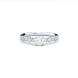 Duo+ Forlovelse 14K Hvidguld Ring m. Lab-Grown Diamanter