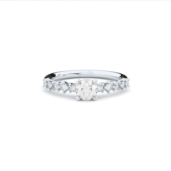 Duo+ Engagement 14K Whitegold Ring w. Lab-Grown Diamonds