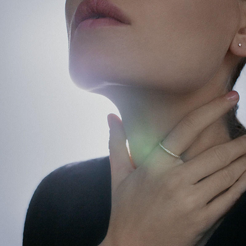 Duo Eternity rounded band 18K Gold Ring w. Lab-Grown Diamonds