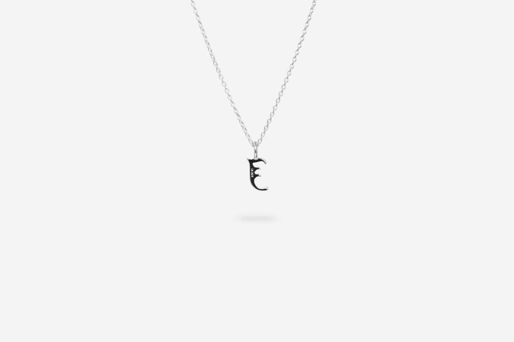IX J Letter Silver Pendant