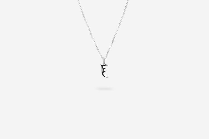 IX J Letter Silver Pendant