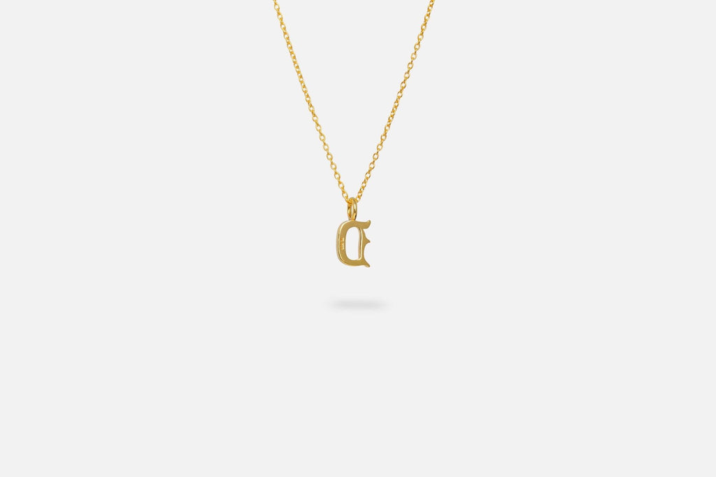 IX D Letter 22K Gold Plated Pendant