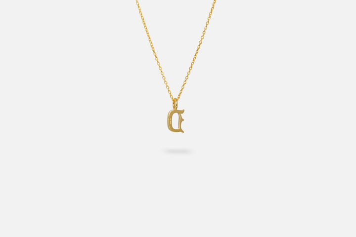 IX D Letter 22K Gold Plated Pendant