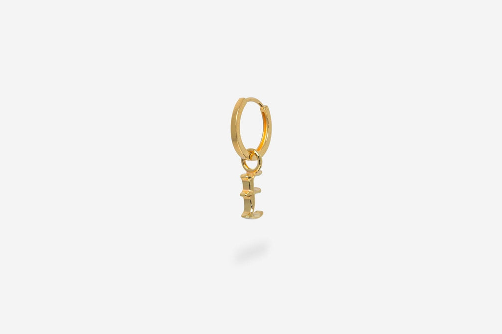 IX E Letter 22K Gold Plated Pendant