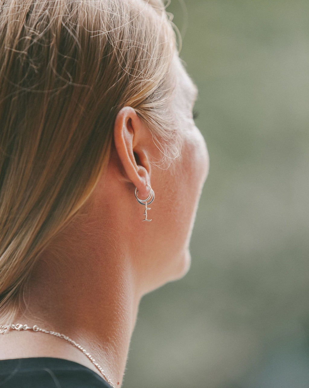 IX L Letter Silver Pendant