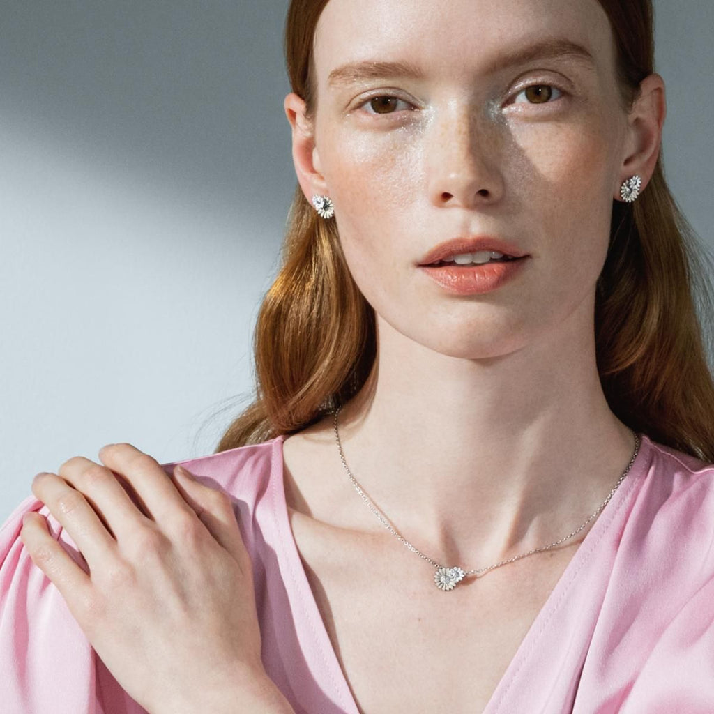 Daisy x Stine Goya Silver & White Studs