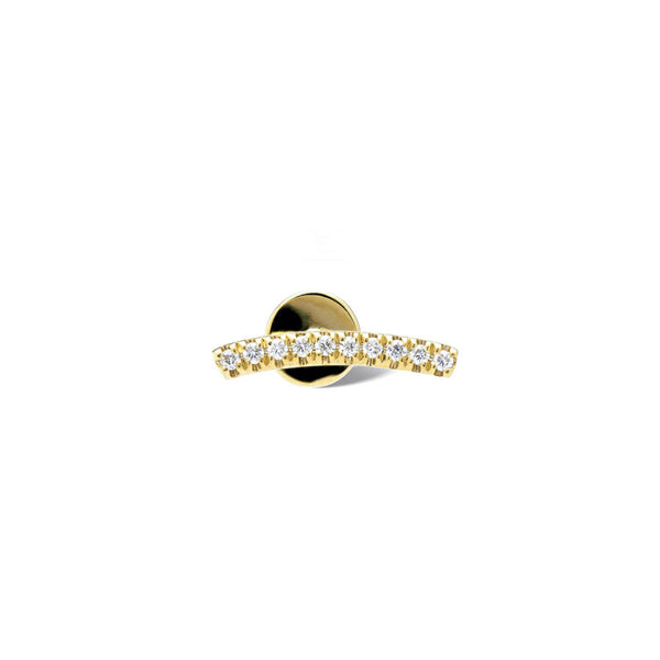 Pavé Curvy Bar Ohrstecker aus 18K Gold I Diamanten