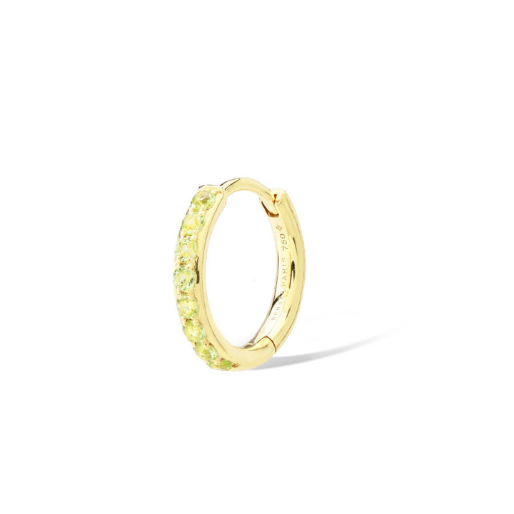 Chakras Piercing 18K Gold Hoop w. Peridot