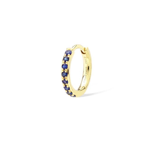 Chakras Piercing 18K Gold Hoop w. Sapphires