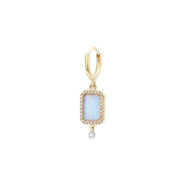 Ohrring Halbedelstein I 18K Gold I Opal und Diamanten
