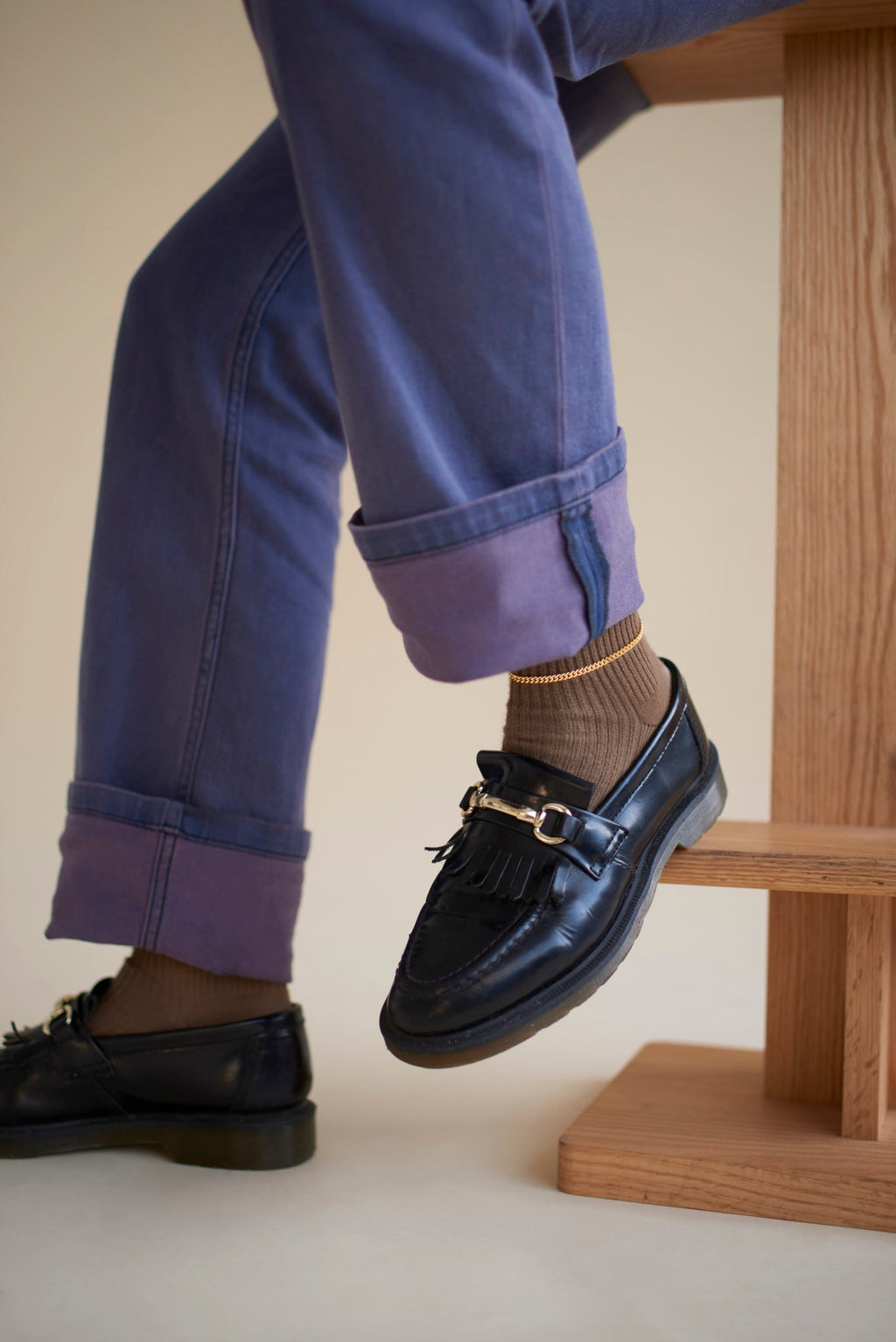 IX Curb Silver Anklet