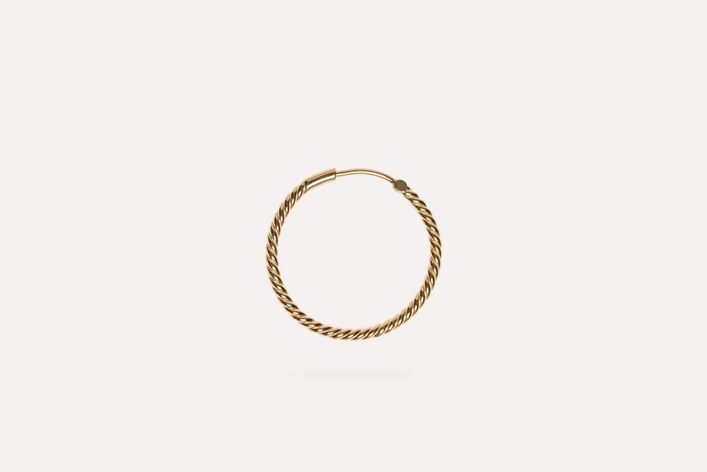 IX Rope s Gold Plated Hoops