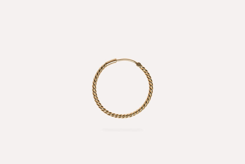 IX Rope s Gold Plated Hoops