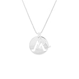 Double Charm Earth Silver Necklace w. Zirconia